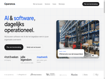 01 02 03 04 05 06 10 2026 2952 4 42004743 8 aansluit account ad ai alblasserdam all ander bekijk beslist bouw cases chain cod contact daarna dagelijk dashboard data direct echt edisonweg eerst eigendom ertuss gesprek hel info@operance.nl jouw jullie kennismak klantcontact klantportal kort kvk lag landt licentie linkedin livegang maakt maatwerk mak meedraait meekijk men mens mogelijk neemt nooit offertemotor onderdel ontwikkelar operanc operatie operationel oplever orderverwerk organisatie overneemt pakket plan praktijk prat privacy resultat rondes sector softwar spreekt stat stel supply tafel team telt tijd transportdesk veelgesteld voorbeeld voorwaard vrag war we wek werk werkwijz wij zes zit zorg