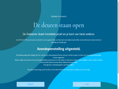 00 10 17 3 30 aanpass alcohol alvast avond avondopenstell bekend bent borrelmoment brasserie control daarom datum design deur diner draait e e-mail echter enkel even fijn gat geopend gerust gewon goed grag had hard hart heerlijk hel hop houd ijsj inmiddel juli koffie kom komend kun lang lekker listing lunch mail mak moet mogelijk natur nieuw ontbijt ontwerp onz open ord overdag proef realisatie recent rontwerp s sfer snel social stan start stell terecht uiteraard uitgesteld uitgevoerd uur vanaf vervolg view vollenhov vrijdag we websit wek welkom werk zeekamer