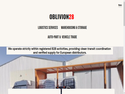 28 activities and auto auto-part b2b clean coordination distributor european for freight hom logistic oblivion oblivion28 operat part provid registered servic services storag strictly supply transit verified warehous we within