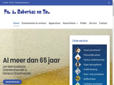 0596 22 61 65 83 apparatur assortiment bestell betrouw contact delfzijl drank drankenhandel evenement facebok folder ga groothandel hom horeca info@robertusdranken.nl inhoud jar onlin onz robertus servic tel verhur
