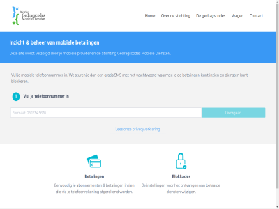 1 abonnement afgerek beher betaald betal blokkades contact dienst doorgan eenvoud gedragscodes hom instell inzicht inzien les mobiel ontvang onz payinfo privacyverklar stichting telefoonnummer telefoonreken via vrag vul wijzig