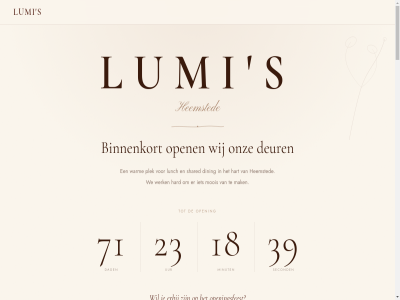 -20 -24 -32 -40 01 1 12 140 16 18 2101 23 32 38 71 aandacht aanlop aanmeld achter avond bedien bekijk belev bent binnenkort binnenweg chef dag deur dining do e e-mail eerst elk erbij ervar gezicht goed hard hart head heemsted info@lumis.nl instagram jij jp juli keuk keukenhulp kracht laatst lat lumi lunch mail mak mee menu minut moois nem onz open openingsfeest plek positie posities s scherm schet second shared solliciter spoelkeuk still t/m updat updates uur vacatures vanaf verfstrek verhal volg warm warmt we werk werkt wet wij