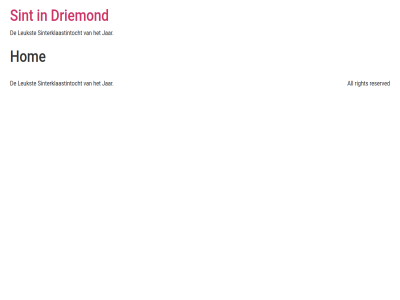 all driemond hom jar leukst reserved right sint sinterklaastintocht