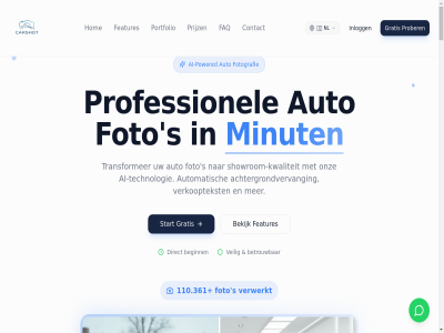 +31 110.361 14229669 2026 3e 6 achtergrondvervang ai ai-powered ai-technologie algemen all auto autodealer autofotografie automatisch bedrijf beginn bekijk betrouw carshot conradweg contact dealer direct faq features foto fotografie gratis haarlem hel hom info@carshot.nl inlogg kwaliteit legal mad minut nederland netherland nl onz policy portfolio powered prijz privacy pro prober product professionel recht s showrom showroom-kwaliteit slep slider start technologie the transformer veilig verkooptekst verschil vertrouwd verwerkt voorbehoud voorwaard with zien