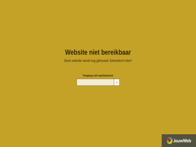 bereik binnenkort gebouwd jouwweb toegang wachtwoord websit