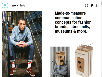brand communication concept creating creativ direction fabric fashion for info mad made-to-measur measur mill mor museum pirat tailor the to vision work your
