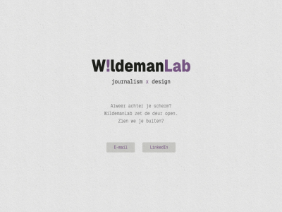 achter alwer buit design deur e e-mail journalism landing linkedin mail open scherm tijdelijk we wildeman wildemanlab x zet zien