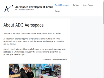 10km 2026 a about adg aerospac altitud ambitious and as boundaries breakthrough built by comprised contact content current currently dedicated development enginer excit exploration g generatepres group i innovation join journey lead lift m making met mission n nuada on our own passion powered profesional program project push r re rocket s set skip soar steering student t talented team technological the this to us we welcom wher with young