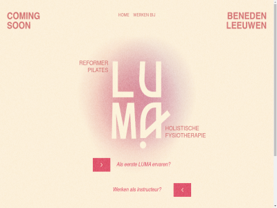bened coming eerst ervar fysiotherapie holistisch hom instructeur leeuw luma pilates reformer son studio werk