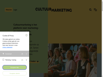 1.400 15 2 22 4 aanbevol aanmeld accepter adverter agenda alert algemen amsterdam artikel bekijk bred breid campagnes communicatie communicatie-professional community contact cookies cultur culturel cultuurmarket dat doe event functionel gebruik gebruikt gepersonaliseerd groei hierover houd ieder inclusiev inschrijv inspiratie interesses interview jezelf jij jouw kennis krijg lat led ledenservic les lid login m mak market miss netwerk nieuwsbrief nieuwst o.b.v onlin ontwikkel onz person platform praktijkverhal privacy professional professionel publiek roadmap rout sam schrijf sector selectie sep sessies sluit statement stur succesvoll tip to toegank tracking training twee uitgelicht up up-to-dat vaardig vacatures vergrot we wek wij word