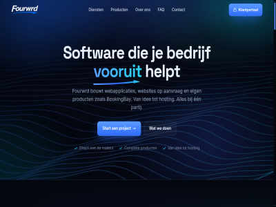 +31 00 02 10 17 2026 369 42087615 7519 85 aanvrag algemen appointo bedrijf beher bookingbay bouw bouwt brengt complet contact contact@fourwrd.nl css dienst direct een eig faq four fourwrd helpt host hosting html5 idee klantportal kvk lancer laravel ma maatwerk maker next.js node.js partij praktijkplanner privacybeleid product project python react softwar start tailwind uur vooruit voorwaard vr we webapplicatie webapplicaties websites wij zoal