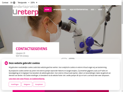 -301201 0512 07.00 08.00 1 10 100 16.40 2 20 20.00 3 4 5 6 9247 aandacht aangeslot aanpass accepter adres adresgegeven affiniteit analytic analytisch angela angstig artikel assistent begrijp behandel beher belangrijk benader benieuwd beoordel best bevorder bezoek bezoeker bezoekgedrag bovenstaand breng central contactgegeven contrast cookie cookie-instell cookies cookieverklar derd dienst dinsdag donderdag e e-mail en extern facebok footer gebruik gebruikt gegev gegeven gehel gericht gev gewekt gezond goed googl handj hel helpt hierbij hog hom hoofdmenu hoogwaard houd ilva implantologie info@tandartspraktijkureterp.nl inhoud instell interes ip ip-adres jop kaart kennis keuz kid kiez kinder klik knmt konink kunt kwaliteit later les leuk lez lijteplein maandag maatschappij mail mak mariell matomo menu modern mogelijk mond nastrev nederland niveau nodig noodzak onlin onz openingstijd pagina paro paro-preventieassistent partij patient patientenportal praktijk preventie preventieassistent privacy ruim s sam schon stan stat submenu tand tandartsassistent tandartspraktijk tandheelkund team tekst tekstgrot tel tijd toestemm uitgebreid ureterp vergrot verklar verklein vertrouw verwerk verwijspraktijk via video vind vindt visie voorop voorwaard vrag vrijdag waarbij waaronder we websit weiger welk welkom wer werk wij wijzig will woensdag wortelkanaalbehandel zien ziet zoal zodat zorg
