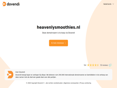 2026 250.000 50 9.4 algemen all beher bemiddel brengt copyright deal doel domeinnam dovendi elkar goed heavenlysmoothies.nl interes international kop koper nam nederland partij privacy recht review ruim verklar verkop verkoper via voorbehoud voorwaard we
