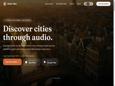 02 2026 a about all amsterdam app as audio based be befor by center cities city coming company condition contact d discover download event every experienc expert explor first get googl guided help how immersiv it its j join journal launching let lik location location-based never new nl on our own play policy privacy product reserved reveal right s step stor stories story storyteller summer support talky tell term that the this through to tour waitlist walk walking walky why with work you