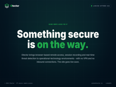 2026 acces for launching linkedin o on ot otector remot sales@otector.io secur september someth tector the way