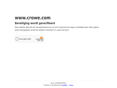 a25db66849399ec2 bent bescherm beveil beveiligingsservic bot cloudflar controleert even gebruikt geduld geverifieerd id pagina prestaties privacy ray schadelijk terwijl websit weergegev www.crowe.com