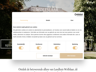 +31 0 1 102 2026 3 4834 560 7 76 8 8000 advertenties adverter allen allur ambianc analys analyser basis bekijk betover bied biedt bijeenkomst binnenruimtes blijf bosrijk breda bruiloft by combiner contact content cookies cris dag de decor del denk detail e e-mail echt eig elegantie elk ervan ervar evenement eventlocatie exclusief faciliteit fijn functies gast gastronomisch gebruik gegeven geniet georganiseerd geregeld geweld hel hoev hoogstandjes hoogt idyllisch info@wolfslaar.com informatie intiem jullie karlien kwam landgoed landhuis lat lev ligt locatie lux maakt mail mak market med media mid modern mogelijk moment mooist naadlos natur nergen nieuw noodzak offert omgev omringd ongedwong onlin ontdek ontzet onverget onz particulier partner perfect person personaliser plaatsvindt powered pracht prachtig privacyverklar puntjes reserver restaurant review samenkom samensmelt selecter selectie servic services sfer sit social sp statistiek tijdloz toegewijd toestan toestemm toestemmingsselectie trouw trouwlocatie tuin ultiem verfijnd vergaderlocatie verstrekt verzameld verzend vier vleugj voorkeur war we websit websiteverker wolfslaardref wolfslar zakelijk