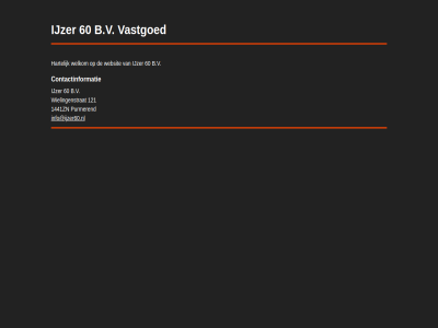 121 1441zn 60 b.v contactinformatie hartelijk ijzer ijzer60 info@ijzer60.nl purmer vastgoed websit welkom wielingenstrat