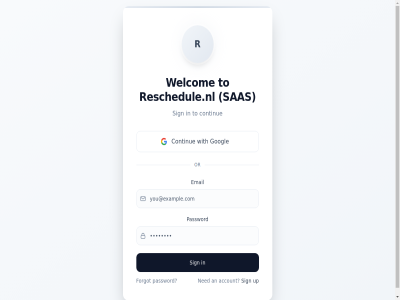 account an continue email forgot googl ned or password r reschedule.nl sas sign to up welcom with