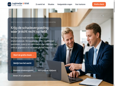 1 100 2 2026 24 aanton advocatenkantor akkoord algemen alles bedrag bedrijfsongeval bekijk bepaalt best bewez binn bod check contact cookiebeleid daarom dezelfd dier doorpak echt een eerlijk eerst elk ergen fout gan gebeurt gebrekk gegeven geholp gekoppeld gemaakt genoeg gericht gespecialiseerd gratis haalt hal hebt hen hetzelfd hom huishoud hulp info@lkletselschade.nl inkom jij jou jouw juist jullie juridisch jurist k kantor keuz klar koppel kost krijg krist l letsel letselschad letselschadejurist letselschadeslachtoffer letselschadezak lugtmeijer maakt maximal medisch mee mens menu nederland nem nooit onderst onlin ontvang oplevert privacyverklar recht reiskost resultat schadepost schadevergoed schikking situatie situaties smartengeld snel snell soort specialist start studievertrag telt toekomstschad topjurist total twee uitsluit uur vak val vast veelgesteld verget vergoed verkeersongeval verlies verschil verschill verzekerar voorwaard vrag vrijblijv vul waarom war weinig wel werk werkdag werkt wij word zak zelfwerkzam zit zoal zodat zorg