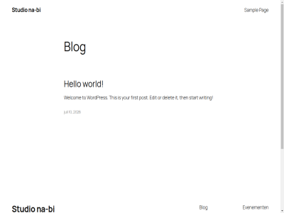 10 2026 auteur bi blog delet edit evenement faq first fiv ga hello inhoud it juli na-bi ontworp or pag patron post s sampl start studio thema then this to twenty twenty-fiv welcom winkel wordpres world writing your