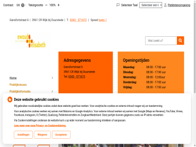 00 00uur 0343 08 1 10 100 12 17 3961 571673 6 aanpass accepter adres adresgegeven afsprak all analytic analytisch beher bekijk contact contrast cookie cookie-instell cookies cookieverklar cr dien dinsdag donderdag dossier duursted elisabeth engel ewoud extern facebok formulier gansfortstrat gebruik gebruikt gegeven gemaakt geneesmiddel geopend gezondheidsinformatie goed googl hom hoofdmenu huisartsenpraktijk ieder informatie inhoud inschrijv instagram instell intrek ip ip-adres kort kunt laatst les maandag mak map matomo mee menu mogelijk moment momentel nem nieuw noodzak onderan onlin onz openingstijd pagina partij patient patientenomgev patientenvertell praktijk praktijkinformatie praktijknieuw privacy procedures qualizorg reis review sam selecter spoed stell submenu tal tekst tekstgrot tel thuisart toestemm toet twitter uur vergrot verklar verklein verwerk verzoek via vimeo vind voorwaard vrag vrijdag websit weiger welkom werk wij wijk woensdag x youtub zoal zodat zoek zorg zorgkaartnederland