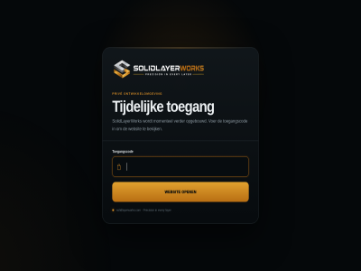 bekijk every layer momentel ontwikkelomgev open opgebouwd precision priv solidlayerwork solidlayerworks.com tijdelijk toegang toegangscod verder voer websit