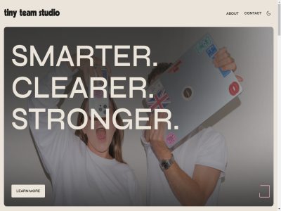 a about ai and articles clearer contact learn market mor smarter stronger studio team tiny