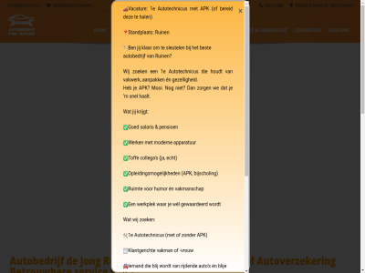+31 0522 1e 2 38524658 472888 48 4d 6 60m 67 7963 aanbod aanpak afsprak all apk apparatur auto autobedrijf automatisch autotechnicus autoverzeker bandenservic behoud bekijk bereid best bestelauto bestelbus betal betrouw bezoek bied bijschol blank blij blijft bodemwas bosch breng brug btw carprof carwash central collega control de diagnos diagnoseapparatur direct dosis echt eerst elektrisch elektronisch en erkend ervar even fabrieksgarantie garantie geavanceerd geschikt gewaardeerd gewon gezell gezond goed gratis haalt hal hog hom houdt humor hybrid incl info info@dejong-ruinen.nl informatie inzicht jij jong jouw kennismak keuring klant klantbeoordel klantgericht klanttevred klar koffie kom krijgt leas leaseprof leenauto leenbestelbus leenbus m maand mag mail mak merk milieu milieuvriend modern monteur mooi nexdriv nieuw nuchter occasion onderhoud ondernemer onlin onz opleidingsmog opslag partner pensioen per plan problem professionel rdw rdw-erkend reager regio registratie reparatie reparaties reserver rij rijdend rp ruim ruimt ruin s salaris sam schon servic set slecht sleutel snel solliciter specialist standplat stat storing storingsdiagnos stralend stur teamspeler toff vacatur vakman vakmanschap vakwerk vandag veilig vind volgen voorkom voorrad vrouw war wasstrat waxoptie we weg wel werk werkplat werkplek wet whatsapp wielenwissel wij winterprof workshop zoek zomerwiel zorg