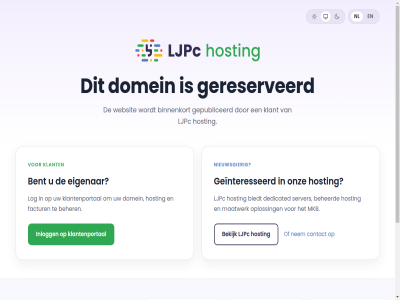 085 130 2026 6429 beheerd beher bekijk bent bericht biedt binnenkort contact dedicated direct domein e e-mail eigenar even factur geinteresseerd gepubliceerd gereserveerd hosting inlogg klant klantenportal klar liever ljpc log maatwerk mail mkb nem nieuwsgier nl onz oploss server sparr stan stur support@ljpc.nl telefon vrag websit whatsapp wij