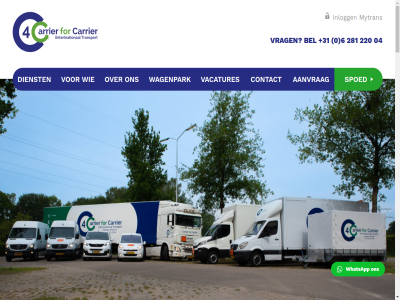 +31 0 04 1 15 20 2001 2026 220 24/7 25 25.000 281 38 6 6545 6596 7 8a 99 a aanpak aanspreekpunt aantrekkelijker aanvrag ad adr adr-certificat adr-transport adres af afgesprok aflever afsprak ag alex all allemal allerbelangrijkst am auto b bakwag band beantwoord bedrijf behalv bekend bel bell belt benelux bereid beschik best beter betrok betrouw bevoorrad bezit bezoekadres bijna bijvoorbeeld binn breng carrier carrierforcarrier celsius certificat certificer chauffeur combiner communicatie concurrer contact da daarin daarna denk diagnostisch dienst dienstverlener disclaimer diver doet duidelijk elkar ervan ervar facebok feit financieel flexibel for formulier gat gecertificeerd geconditioneerd gecontroleerd gehoord geschikt gestart gevar gevestigd gezicht goed goeder grad grag gram grot half hand hel hierin hieronder hoc hoev hog horeca ieder iederen info@carrierforcarrier.nl inlogg instagram inter international inzet jar juist kerkstrat kg kilo klant klas klass klein kleiner klik knop koelbox koeltrailer koerier komt kracht krijgt kunstsector kunt lad les levensmiddel lever ligt linkedin locatie locaties logistiek lokal lop marktconform materiaal materieel mauric medicijn mee mens mentaliteit menu milsbek modern mogelijk moment mytran namelijk national nee nem nijmeg no no-nonsen nonsen nooit onderweg onlin onz ophal oploss opslag ord order overslag pakket pakketj pallet pallet-opslag partner passend person pick plann plat plezier postadres prettig privacy product regel rit routes s sam schakel schep servicegrad snel snell speciaal spoed spoedtransport sprinterbus stan sterk stoff tarief tariev telefon temperatur terecht tijd tim toepass transport transportbedrijf transportvrag tuss uitbreidingsmog uitgegroeid uur vacatures vast veelzijd veiligheidsadviseur venlo verdel verder vertrek vervoer verzamel vind vindt vlotkampweg volg volgen volled vooral voorbereid voornam voorraadbeher voorstell vrachtwag vrag vrijblijv vul waardor wagenpark war we welk werk werkt wet wha