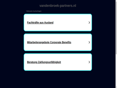 auf automatisiert bereitgestellt beziehung das dies dieser domain domain-inhaber dritter dynamisch erwerb generiert inhaber kauf keiner komm konn mit nutzt oder parking policy privacy programm sedo seit sie steh und vandenbroek-partners.nl vom von webseit werbeanzeig wurd