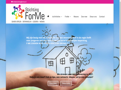 2027 activiteit beperk bezig contact daartoe delft doe elegant en/of form grond help horizon ideeen info@stichtingforme.nl jonger jongerenmiddag licham logeerwek loger mee missie netwerk nieuw ondersteund ontwikkel ontworp oplever organiser realiser regio sam spel sted steun stichting strev stuk themes tip verbred verstand we wij will won wooninitiatief wordpres zoek