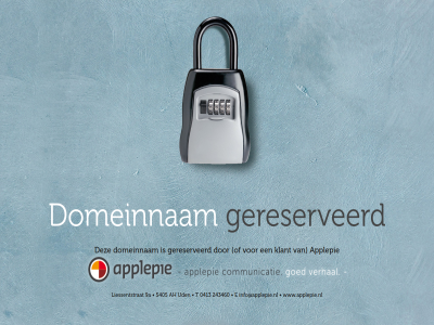0413 243460 5405 9a ah applepie domeinnam e gereserveerd hosting info@applepie.nl klant liessentstrat t uden www.applepie.nl