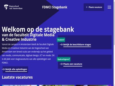 1 15 2026 2027 30 31 400 402 5 650 all amsterdam aug bekijk beschik biedt bocavista bred campus cb communicatie creatiev creativ de dec delamar den design dgn digital eventmanager faculteit fdmci gebied group hag hbo hogeschol ict industrie jan junior laatst market marnixstrat media meewerkstag mod nn onderwijs onlin opdrachtgever opleid plat plek privacy recht scala sep stag stagebank stages stagevacatures stichting student theater ut vacatur vacatures vanuit veelzijd vian voorbehoud welkom