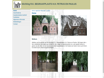 2023 algemen begraafplat contact faciliteit geschiedenis h.h hom informatie karakteristiek kerkhof mededel paulus petrus r.k rhomit stichting welkom