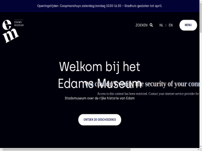-16.30 10.00 adres april bened contact cookies coopmanshuy edam educatie facebok ga geschiedenis geslot historie hom homepagina informatie instagram menu museum nl ontdek openingstijd organisatie policy privacy rijk scroll snel stadhuis stadsmuseum steun volg voorwaard vriend welkom zaterdag/zondag zoek
