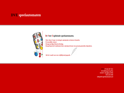 0412.611.940 36a afsprak amusement automat bel berghem brabant contact d dienstverlen dve e e-mail eer financieel fruitautomat gesned hog hoogwaard horeca info@dvespeelautomaten.nl keuz mail mat n n-brabant person rendement speelautomat v zevenbergseweg