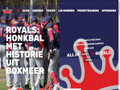 -1 00 11 2026 23 agenda all boxmer campus club historie honkbal kemp lid mei mhu12 proeftrain royal softbal sponsor sportpark team uur vs zaterdag