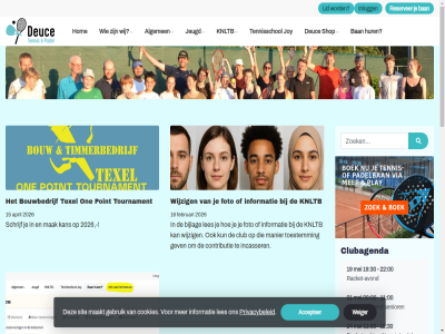 +31 00 05 07 09 10 11 12 134 15 16 1791 19 2025 2026 22 222 30 315 40635216 aanwez accepter agenda algemen april at avond ban bouwbedrijf built burg by club clubagenda contributie cookies copyright den deuc extra februari foto gebruik gehel hom hur info@deucetexel.nl informatie inlogg jeugd joy knltb knltb.club kvk kvk-nummer led les lid lisa maakt maart mei menu nieuwsbericht nummer ochtend one point powered privacybeleid racket racket-avond racket-ocht reserver routebeschrijv senior shop sit t.v tennis/padel tennisschol texel tournament volg weiger wij wijzig