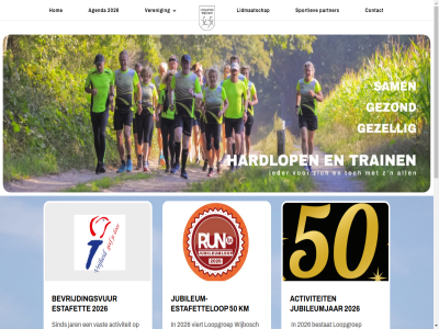 2026 50 activiteit agenda bestat bevrijdingsvur contact estafet estafettelop hardlop hom jar jarig jubileum jubileum-estafettelop jubileumjar kalender km les lidmaatschap loopgroep partner sam sind sportiev trailrunn vast veren viert wijbosch