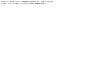 bereik contact gemigreerd gevond helpdesk@dse.nl kunt opnem probeert server sit websit wel