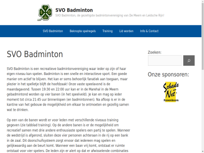 00 1 15 150 16 19 1985 20 2026 21 22 30 4 45 aanmeld achteran actief afgerond aflop afwissel alert arriveert badminton badmintonn badmintonsport badmintonveren ban bank bedrag beginner behor beknopt beoefen besprek betreft beurt bijvoorbeeld binnenlop blijft blijv circa clubkampioen combinaties contact dames deg diept diver dodenherdenk doelgroep doelstell doorschuifsystem drankj drie drink eerst eig elk elkar enthousiast ervor even fanatiek feestdag ga gebadmintond gebouw gebouwd gegev geleg gelijkwaard generatepres genot geslot gespeeld gestred gevorderd gezell gezelligst goed hapj hart hartelijk her hoofdzak hoogt houd houdt ieder iederen info inhoud interactiev jar jeugdafdel juni kantin ker klein kom komt kost lat led leidsch lentekampioen lid lidmaatschap linss maandag maandagavond mag manier marehal meern meespel mei mogelijk moment national nieuw niveau niveaus november omstrek ongedwong ontmoet ontstan ontstat onz opgericht organiser paasdag partij per person pinksterdag plaatsnem plat plezier problem punt recreatief recreatiev rij rijn roger ruimt sam secretaris@svobadminton.nl sluit snell som speelavond speelveld spel speler spelletj spelregel sponsor sport stil svo tabblad team titel toegan toernooi training tuss twed tweemal uur valt vanaf vast veren verschill via vier vindt volwass vooraf vooran voorjaarstoernooi vrij waarin wanner war we wedstrijd welkom wet wilt zal zie zoek zondag zorgt zowel