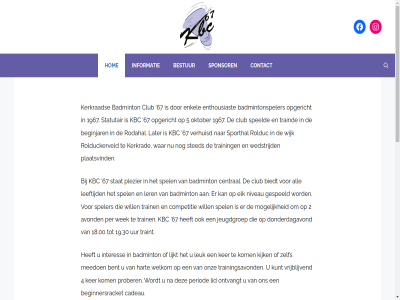 18.00 19.30 1967 2 2026 4 5 67 all avond badminton badmintonspeler beginjar beginnersracket bent bestur biedt cadeau central club competitie contact donderdagavond elk enkel enthousiast facebok ga gespeeld hart hom informatie inhoud instagram interes jeugdgroep kbc ker kerkrad kijk kom kunt later leeftijd ler leuk lid lijkt meedoen mogelijk niveau oktober ontvangt onz opgericht per period plaatsvind plezier prober rodahal rolduc rolduckerveld speeld spel speler sponsor sporthal stat statutair sted train traind training trainingsavond traint uur verhuisd vrijblijv war wedstrijd wek welkom wijk will zelf