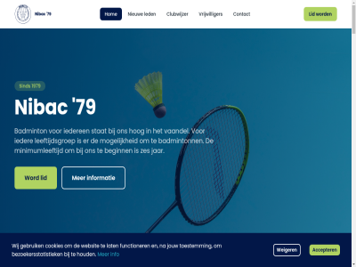 1 1979 2026 40187503 6 6118 79 80 accepter all badminton badmintonclub badmintonn beginn bezoekersstatistiek burgemeester clubwijzer colofon contact cookiebeleid cookies de ea functioner gebruik gedragscod hog hom hotsit houd huishoud ieder iederen info informatie jar jouw juridisch kvk lat led leeftijdsgroep lid minimumleeftijd mogelijk nibac nieuw nieuwstadt privacybeleid recht reglement secretariaat@nibac79.nl sind stat toestemm vaandel voorbehoud vrijwilliger websit weiger wij willemeplein word zes