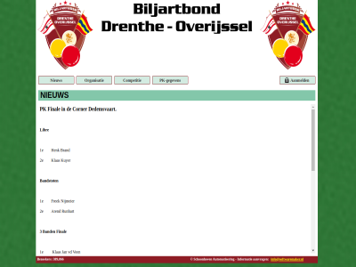 389 866 aanmeld bezoeker biljartbond competitie drenth gegeven info@softwaremaker.nl nieuw organisatie overijssel pk pk-gegeven