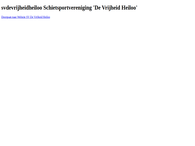 doorgan heiloo schietsportveren sv vrijheid websit