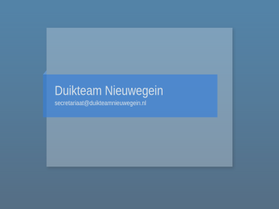 duikteam nieuwegein secretariaat@duikteamnieuwegein.nl