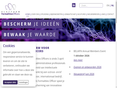 1 2009 2026 3 aantal accepter actuel administratiev afgenom allen annual antwoord april bedrijf behal belaipa belangrijk belgie bescherm bestur bewak biedt bijeenkomst bijhoud binn blijf blijft blijv bouw bovendien breng certificer certified collega commissies conferentie contact content cookies creativiteit crucial daarnaast daarom dat de del denemark disclaimer doorgan drag dynamisch eigendom elkar en/of epo erkenn ervar europes event exam expert expertis finland formalities funger gan gebruikt gepersonaliseerd gesprek gesprekspartner goed groei grot hom hoogt ideeen ie ie-sector informatie innovatie innovatiev instanties instell intellectuel international jaarlijk juni juridisch kan kantor kennis koninkrijk laatst lat led ler les lever lid lidmaatschap link manier masterclasses mei member merk missie modell naast national nederland nem netwerk nieuwsbrief nieuwsbriev niveau nl noorweg ocnl octrooi octrooibureau octrooicentrum octrooigemachtigd officer officiel oktober ondersteun onderwerp onthoud ontmoet ontwikkel onz opgeleid opleid ord organiser platform popup positie privacy professional professionaliser qua reglement relevant responsiev rol s sam samenwerk secretariaat@formalitiesofficers.nl sector servic sind sit slan sluit speelt spel start start-up statut sterk to toekomst uitbreid universiteit up up-to-dat vacatures vak vakgebied vakkennis verander verbeter verder veren verenigd vergrot versterk vind visie voordel vrag waard waardevol waarmee waarom war we wereld werk werkt wij wissel zoal zowel zusterorganisaties zwed