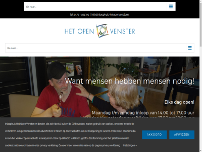 -491990 00 0172 14.00 17.00 19 1986 2026 491990 8a aangev aanwez advertenties afwijz akkoord all alph analyser anbi ander begeleider benieuwd bent bernardlan best bevind boel buit cookies daarnaast dag del den derd e e-mail elk eruit eten eu facebok ga gan gebruik geeft gehoord gemeent gepersonaliseerd gesprek gewon gezell gezien grag hoef hom iederen info@inloophuis-hetopenvenster.nl informatie inhoud inloophuis inlop instell jij jou klar klik kloffie koffie kok kom kop koppel krant krijg lev lez lotgenot maakt maaltijd maandag mag mail mak media men mens nodig omschrev ondersteund ontmoet onz open pagina plaats postadres prin privacy professionel recht regelmat rijn rustig sam situatie social spel spelletj stat status t/m tal tel telt toestemm ton uur venster verbeter verhal verker verklar via voorbehoud vrijwilliger war warm we websit websites welk welkom wet will wilt zaterdag zien ziet zit zoal zondag